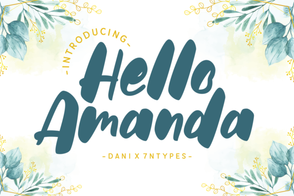 Hello Amanda: A Playful Display Font for Branding Projects