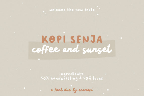Kopi Senja: A Warm, Confident Display Font