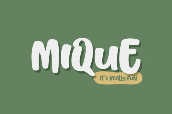 Mique: A Joyful Display Font for Small Business Branding
