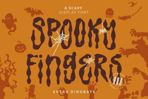 Spooky Fingers: A Playful Display Font for Halloween Branding