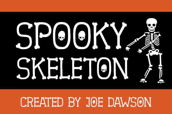 Spooky Skeleton: A Fun Thin Display Font for Makers
